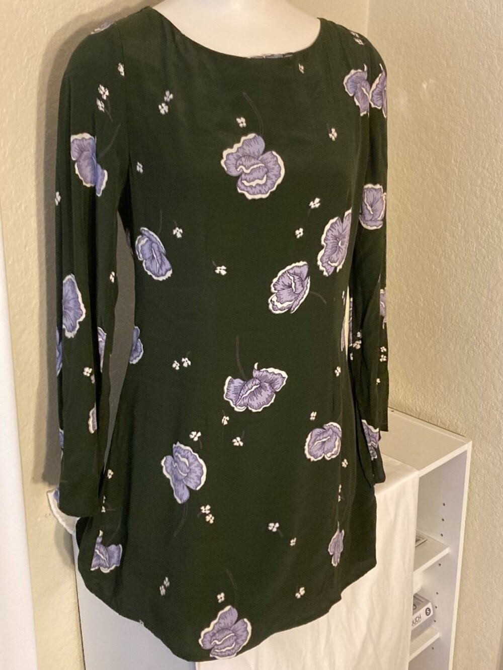 NWT Sage The Label Green Floral Dress Long Sleeve